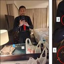 Esta imagen, contenida en un documento judicial del Departamento de Justicia, del 29 de abril de 2026, muestra a Cole Tomas Allen dentro de su habitación de hotel, el sábado 25 de abril de 2026 en Washington, usando su teléfono móvil para fotografiarse en el espejo. (Foto, Departamento de Justicia vía AP)