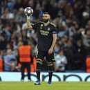 Karim Benzema del Real Madrid durante el partido contra el Manchester City en las semifinales de la Liga de Campeones, el miércoles 17 de mayo de 2023, en Manchester. (Martin Rickett/PA vía AP)