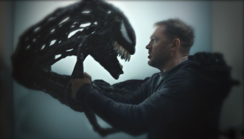 En esta imagen proporcionada por Sony Pictures, Tom Hardy en una escena de Venom: The Last Dance. (Columbia-Sony Pictures vía AP)