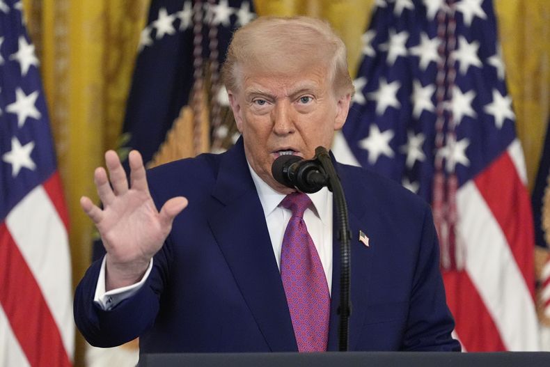 El presidente estadounidense Donald Trump en la Casa Blanca en Washington el 12 de junio del 2025. (AP foto/Alex Brandon)