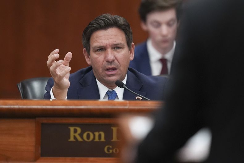 El gobernador de Florida Ron DeSantis en Tallahassee, Florida, el 5 de marzo del 2025. (AP foto/Rebecca Blackwell)