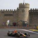 El mexicano Sergio Pérez del equipo Red Bull en el Gran Premio de Azerbaiyán en Baku, Azerbaiyán, el 30 de abril de 2023. (Foto AP /Darko Bandic)