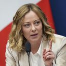 ARCHIVO – La primera ministra italiana, Giorgia Meloni, en una conferencia de prensa de fin de año en Roma, el 9 de enero de 2025. (AP Foto/Alessandra Tarantino, Archivo)