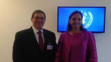 La canciller mexicana, Claudia Ruiz Massieu, se reunió en Nueva York con su homólogo cubano, Bruno Rodríguez.