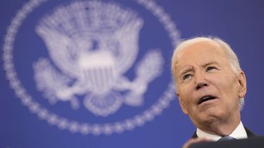 El presidente estadounidense Joe Biden en un evento en la sede del Departamento de Estado en Washington el 13 de enero del 2025. (Foto AP/Susan Walsh)