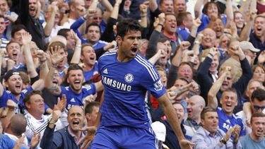 americateve | El jugador de Chelsea, Diego Costa, festeja un gol contra Leicester en la liga Premier el s&aacute;bado, 23 de agosto de 2014, en Londres. (AP Photo/Sang Tan)