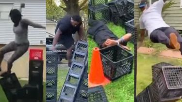 milkcratechallenge: caminar sobre cajas para lacteos: el nuevo peligroso reto que conquista las redes y ya ha dejado a varias personas heridas