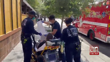 un trabajador que resulto herido cuando una grua colapso contra unos cables de alta tension