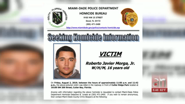 la policia esta investigando el homicidio de un joven de 16 anos que aprecio en un parque en cutler bay