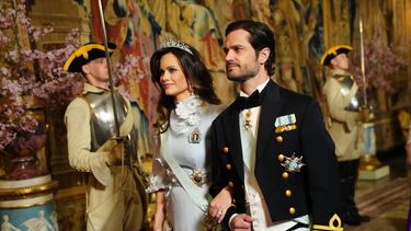 El príncipe Carlos Felipe y la princesa Sofía de Suecia en Estocolmo el 6 de mayo del 2024. (Ida Marie Odgaard/Ritzau Scanpix via AP)