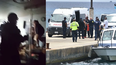fuerzas especiales de islas cayman asaltaron esta noche el barco en que permanecian una docena de cubanos encerrados