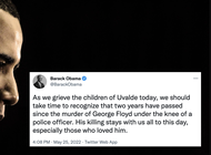 uno de los peores tuits de la historia: obama compara a george floyd con la muerte de los 19 ninos en texas