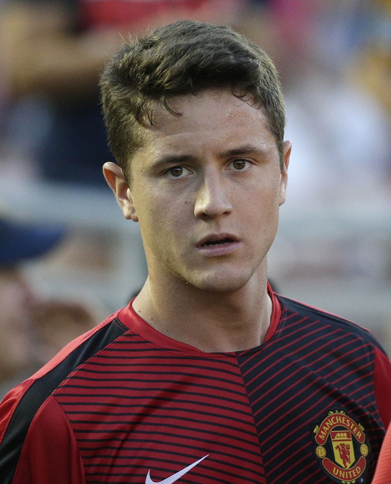 El jugador de Manchester Unitd, Ander Herrera, durante un entrenamiento el 23 de julio de 2014 en Pasadena, California. (AP Photo/File)