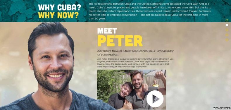 Rosetta Stone promociona así sus programas para aprender español.