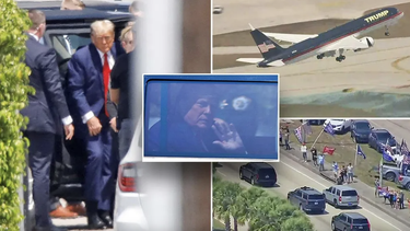 trump sale de su casa en palm beach, florida a nueva york para comparecer ante el juez