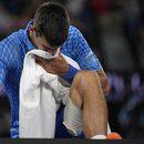 Djokovic sufre con su pierna izquierda en Australia