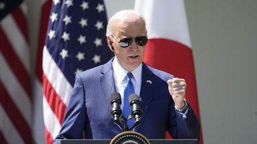 El presidente estadounidense Joe Biden en la Casa Blanca en Washington el 10 de abril de 2024. (Foto AP/Alex Brandon)