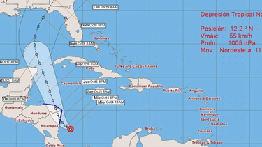 depresion tropical se forma en el suroeste del caribe