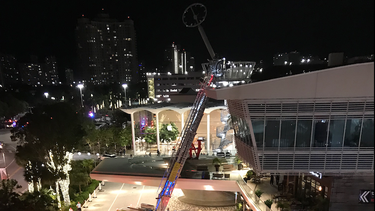 incendio en el mall de aventura