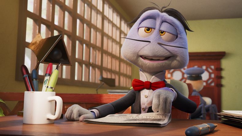En esta imagen proporcionada por Viva Kids los personajes Inspector Sun, con la voz de Ronny Chieng, en una escena de la película animada Inspector Sun. (Viva Kids vía AP)
