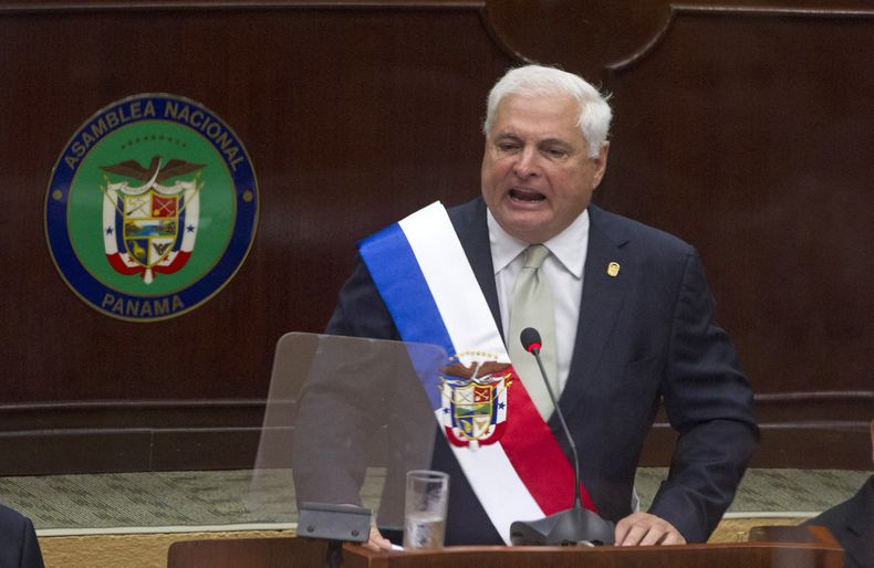 El presidente de Panam&aacute; Ricardo Martinelli dirige su &uacute;ltimo mensaje a la naci&oacute;n ante el Congreso en Ciudad de Panam&aacute;, el jueves 2 de enero de 2014. Martinelli inform&oacute; que pedir&aacute; respaldo a los gobiernos de Espa&nt