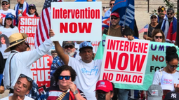 do it trump, do it cubanos piden intervencion militar a cuba frente a la casa blanca