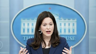 ARCHIVO - Anne Neuberger, asesora adjunta de seguridad nacional para ciberseguridad y tecnologías emergentes, habla en una conferencia de prensa en la Casa Blanca, el 21 de marzo de 2022, en Washington. (AP Foto/Patrick Semansky, Archivo)