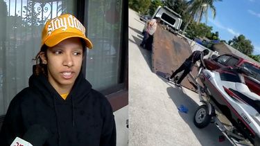 captado en camara el robo de dos jet ski de una casa en miami