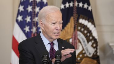 El presidente Joe Biden durante un evento sobre protección a los seguros de jubilación, el martes 31 de octubre de 2023, en Washington. (AP Foto/Andrew Harnik)