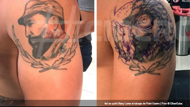 asi baby lores se quito el tatuaje del dictador fidel castro en miami