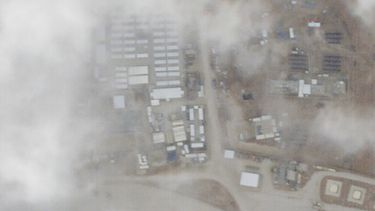 Fotografía de satélite de Planet Labs PBC que muestra la base militar conocida como Torre 22 en el noreste de Jordania el lunes 29 de enero de 2024. (Planet Labs PBC vía AP)