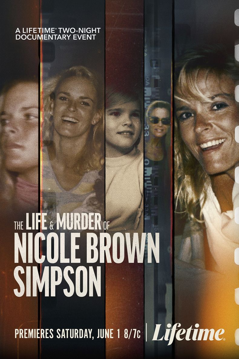 En esta imagen proporcionada por Lifetime, el arte promocional de The Life & Murder of Nicole Brown Simpson que se estrena el 1 de junio en Lifetime. (Lifetime vía AP)
