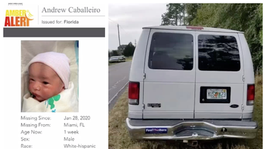 el bebe recien nacido, andrew caballeiro sigue desaparecido despues de que hallaran muerto a su padre