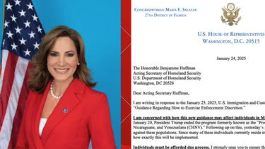 maria elvira salazar insta al departamento de seguridad nacional a proteger a inmigrantes cubanos, venezolanos y nicaragüenses