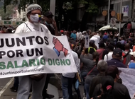 los docentes venezolanos volvieron a protestar en las calles por mayores salarios