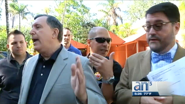 joe carollo y el abogado juan carlos planas protagonizaron fuerte discusion