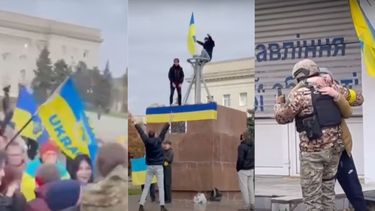 fiesta ucraniana en kherson: los emotivos videos que celebran la recuperacion de la ciudad tras la retirada de rusia