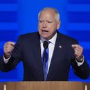 El candidato vicepresidencial demócrata Tim Walz en la Convención Nacional Demócrata en Chicago el 21 de agosto del 2024. (Foto AP/J. Scott Applewhite)