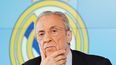 Florentino Pérez, presidente del Real Madrid, da una conferencia de prensa el martes 12 de mayo de 2026, en Madrid. (AP Foto/Bernat Armangue)