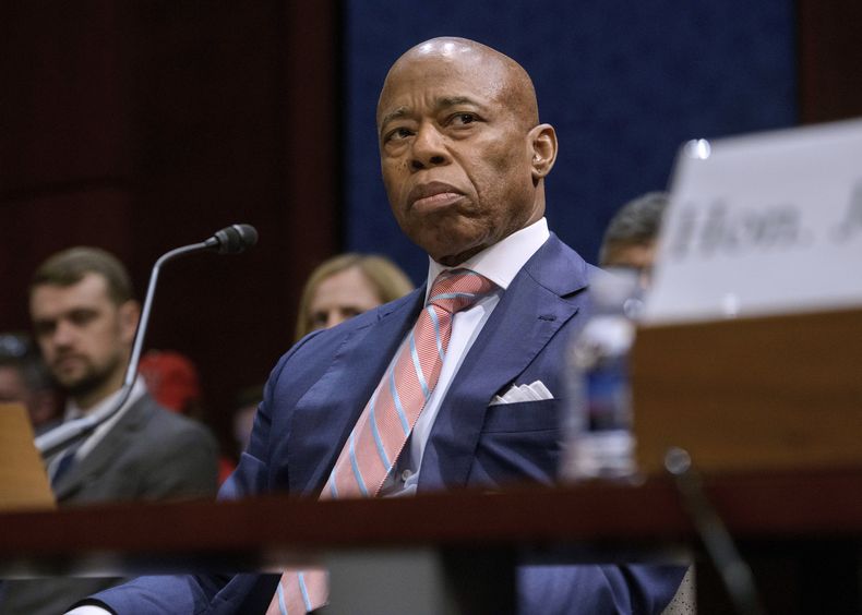 El alcalde de la ciudad de Nueva York Eric Adams en una audiencia en el Congreso en Washington el 5 de marzo del 2025. (AP foto/Rod Lamkey Jr)