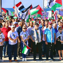Díaz-Canel marcha junto con su esposa y rodeado de agentes de la Seguridad del Estado frente a la Embajada de EEUU en La Habana  por Palestina, sin mencionar las atrocidades de Hamás