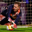 ARCHIVO - El arquero del Barcelona Marc-Andre ter Stegen previo al partido contra Guadalajara en la Copa del Rey, el 16 de diciembre de 2025, en Guadalajara, España. (AP Foto/Rudy García)
