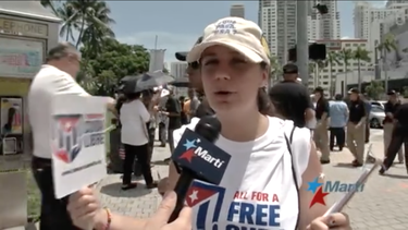 cubanos protestan en miami contra los cruceros a cuba 