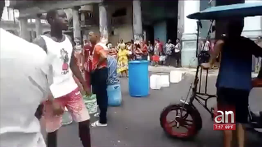 cacerolazo en barrio de san leopoldo en centro habana en protesta por la falta de agua