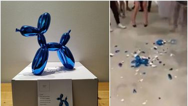 el peor accidente, mujer rompe escultura de $42,000 en art wynwood en miami