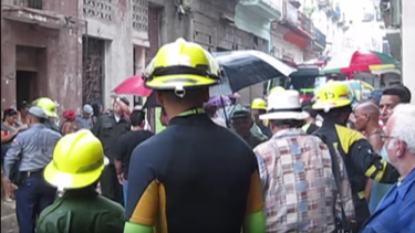 derrumbe en la habana vieja tras cuatro dias de lluvias