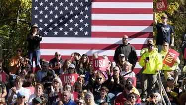 Un evento electoral de la vicepresidenta estadounidense Kamala Harris en Grand Rapids, Michigan, el 18 de octubre del 2024. (AP foto/Jacquelyn Martin)