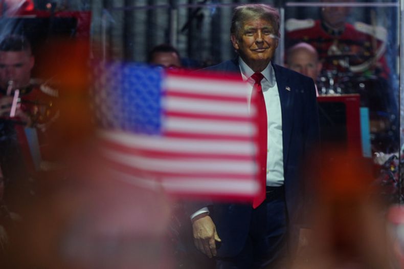 El presidente Donald Trump en el National Mall de Washington, el 24 de junio del 2026. (AP foto/Julia Demaree Nikhinson)