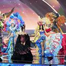 Concursantes en la competencia de trajes nacionales del certamen de belleza Miss Universo en la provincia de Nonthaburi, Tailandia, el miércoles 19 de noviembre de 2025. (Foto AP/Sakchai Lalit)