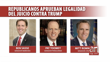 Seis republicanos aprobaron la legalidad del juicio contra Trump